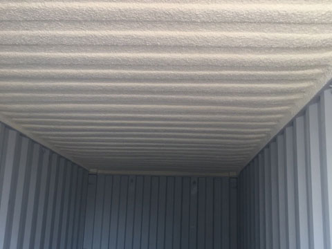 insulated roof of a container