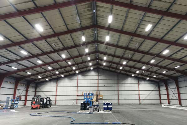 Padel court before insulation